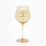  Interior Boulevard Athena ware wine glassfront view of a handblown wine glass with sophisticated design and amber finishing.