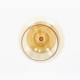Interior Boulevard Athena ware wine glass Top view of a handblown wine glass with sophisticated design and amber finishing.