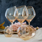 Interior Boulevard Athena ware wine glass Handblown wine glasses with sophisticated design and amber finishing.